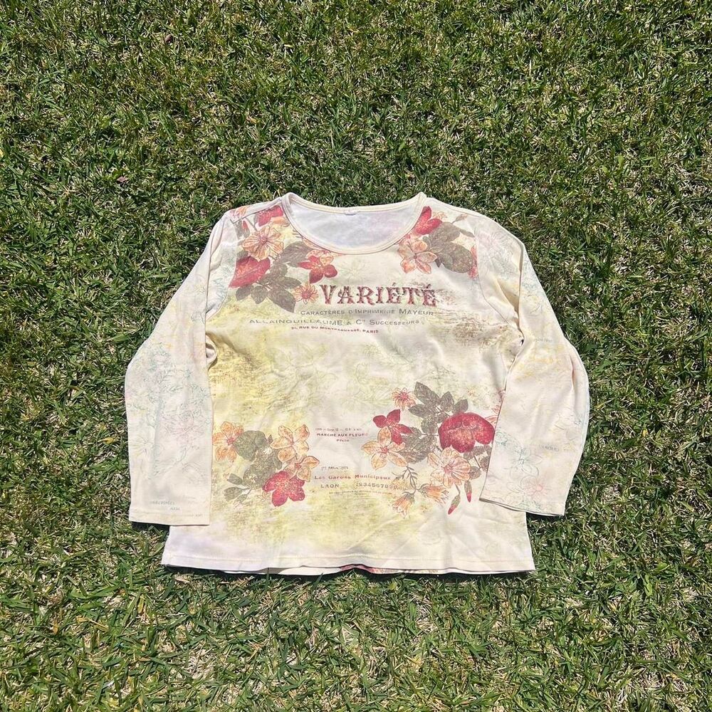 Variete y2k floral women’s L top